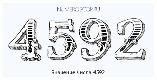 Расшифровка значения числа 4592 по цифрам в нумерологии