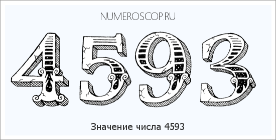 Расшифровка значения числа 4593 по цифрам в нумерологии