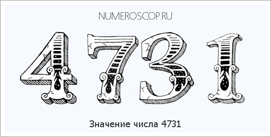 Расшифровка значения числа 4731 по цифрам в нумерологии