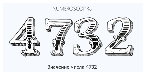 Расшифровка значения числа 4732 по цифрам в нумерологии
