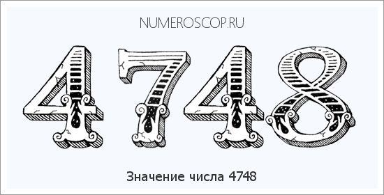 Расшифровка значения числа 4748 по цифрам в нумерологии