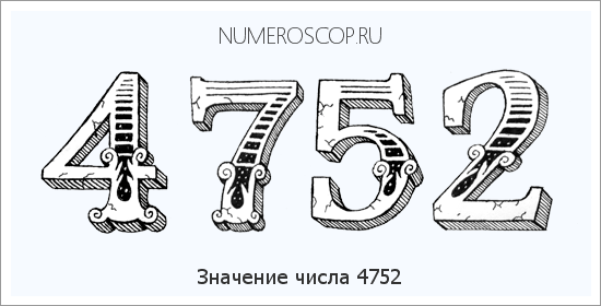 Расшифровка значения числа 4752 по цифрам в нумерологии