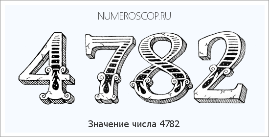 Расшифровка значения числа 4782 по цифрам в нумерологии