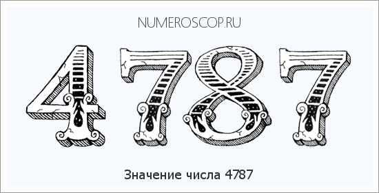 Расшифровка значения числа 4787 по цифрам в нумерологии