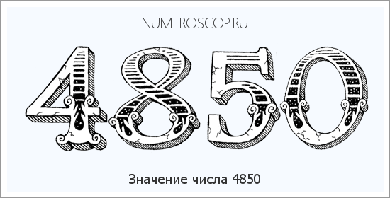 Расшифровка значения числа 4850 по цифрам в нумерологии