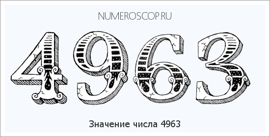 Расшифровка значения числа 4963 по цифрам в нумерологии