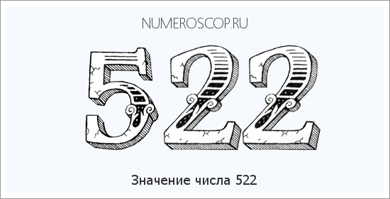 Расшифровка значения числа 522 по цифрам в нумерологии