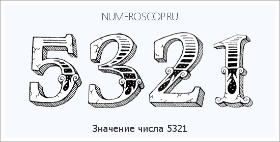 Расшифровка значения числа 5321 по цифрам в нумерологии