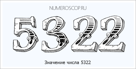 Расшифровка значения числа 5322 по цифрам в нумерологии