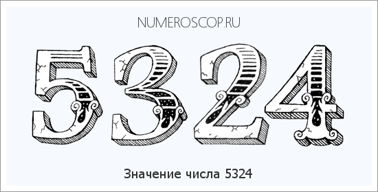Расшифровка значения числа 5324 по цифрам в нумерологии
