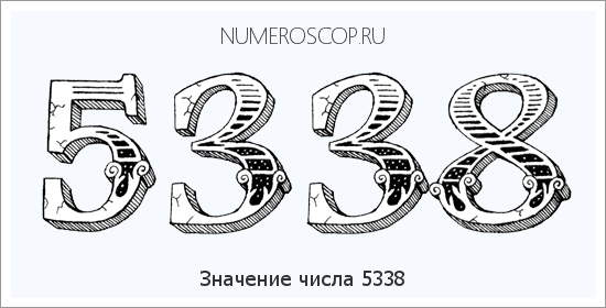 Расшифровка значения числа 5338 по цифрам в нумерологии