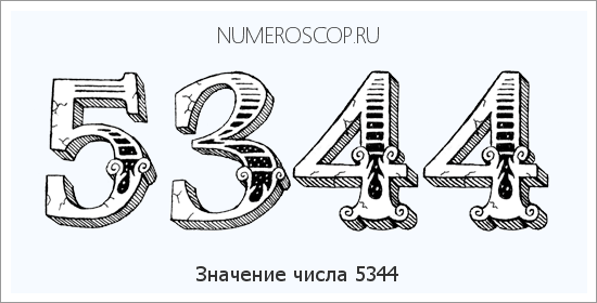 Расшифровка значения числа 5344 по цифрам в нумерологии