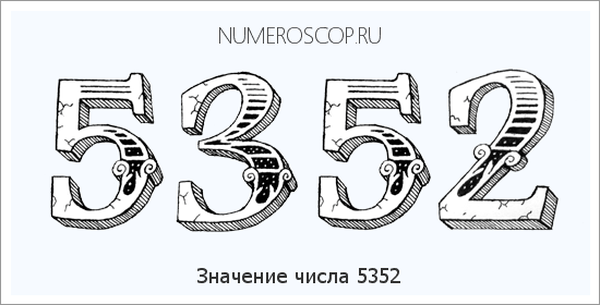 Расшифровка значения числа 5352 по цифрам в нумерологии