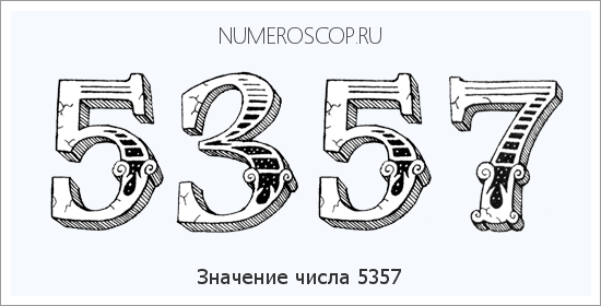 Расшифровка значения числа 5357 по цифрам в нумерологии