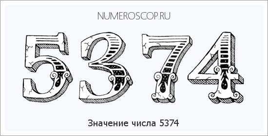 Расшифровка значения числа 5374 по цифрам в нумерологии