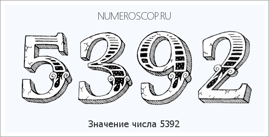 Расшифровка значения числа 5392 по цифрам в нумерологии