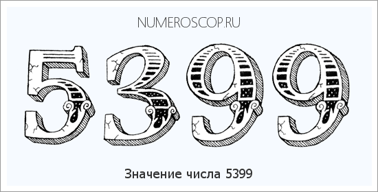 Расшифровка значения числа 5399 по цифрам в нумерологии