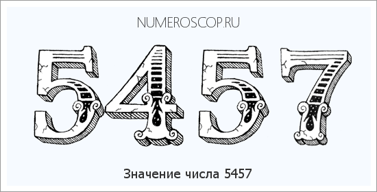 Расшифровка значения числа 5457 по цифрам в нумерологии