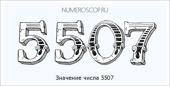 Расшифровка значения числа 5507 по цифрам в нумерологии