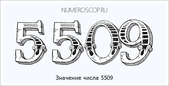 Расшифровка значения числа 5509 по цифрам в нумерологии