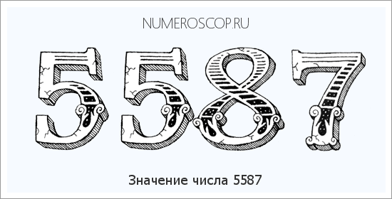 Расшифровка значения числа 5587 по цифрам в нумерологии