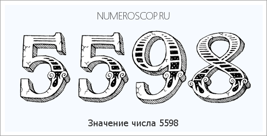Расшифровка значения числа 5598 по цифрам в нумерологии