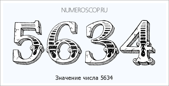 Расшифровка значения числа 5634 по цифрам в нумерологии