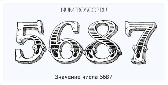 Расшифровка значения числа 5687 по цифрам в нумерологии