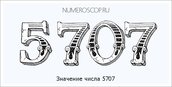 Расшифровка значения числа 5707 по цифрам в нумерологии