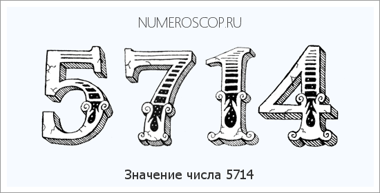 Расшифровка значения числа 5714 по цифрам в нумерологии