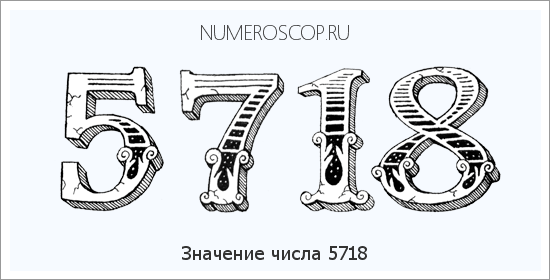 Расшифровка значения числа 5718 по цифрам в нумерологии