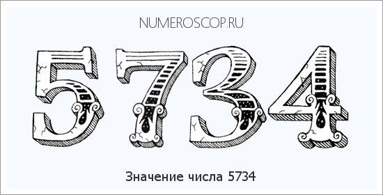 Расшифровка значения числа 5734 по цифрам в нумерологии