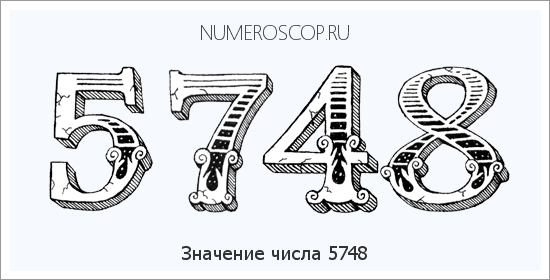 Расшифровка значения числа 5748 по цифрам в нумерологии