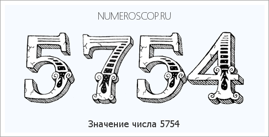 Расшифровка значения числа 5754 по цифрам в нумерологии