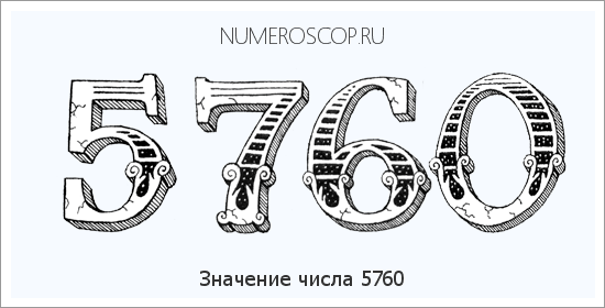 Расшифровка значения числа 5760 по цифрам в нумерологии