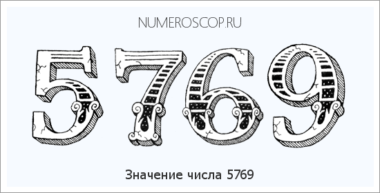 Расшифровка значения числа 5769 по цифрам в нумерологии