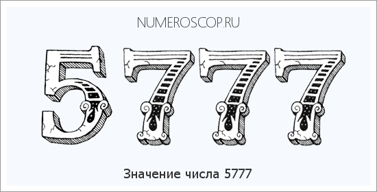 Расшифровка значения числа 5777 по цифрам в нумерологии