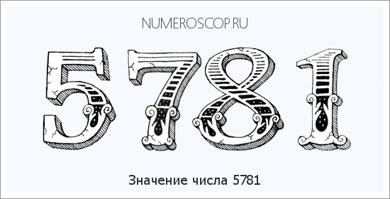 Расшифровка значения числа 5781 по цифрам в нумерологии
