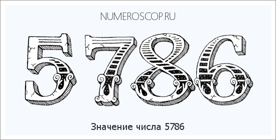 Расшифровка значения числа 5786 по цифрам в нумерологии