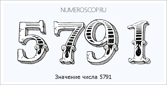 Расшифровка значения числа 5791 по цифрам в нумерологии