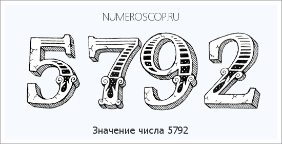 Расшифровка значения числа 5792 по цифрам в нумерологии