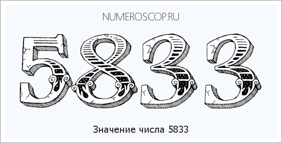Расшифровка значения числа 5833 по цифрам в нумерологии