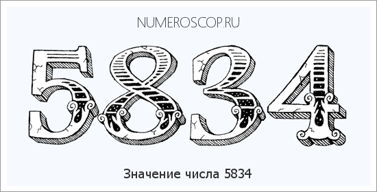 Расшифровка значения числа 5834 по цифрам в нумерологии