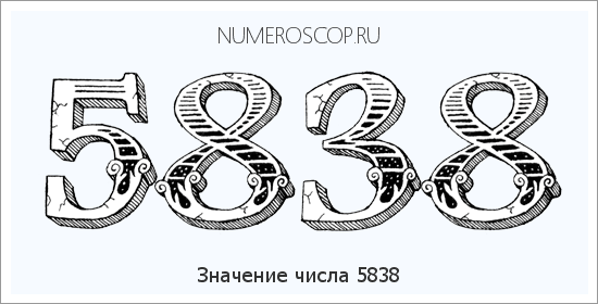 Расшифровка значения числа 5838 по цифрам в нумерологии