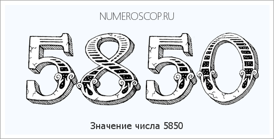 Расшифровка значения числа 5850 по цифрам в нумерологии