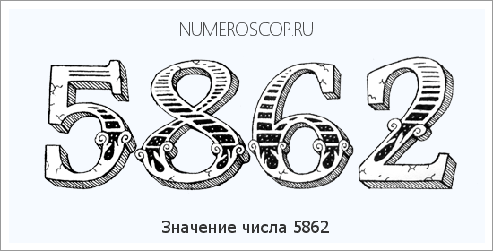 Расшифровка значения числа 5862 по цифрам в нумерологии