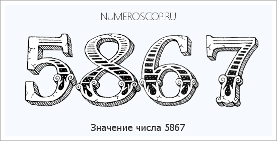 Расшифровка значения числа 5867 по цифрам в нумерологии
