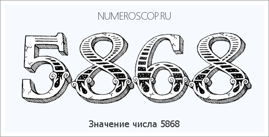 Расшифровка значения числа 5868 по цифрам в нумерологии