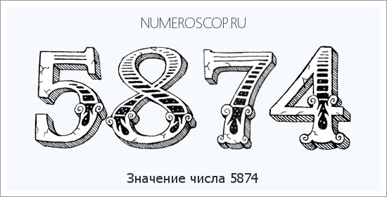 Расшифровка значения числа 5874 по цифрам в нумерологии