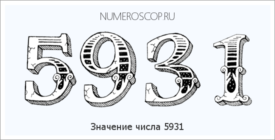 Расшифровка значения числа 5931 по цифрам в нумерологии